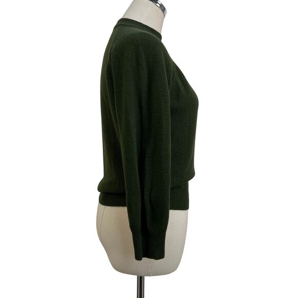 Vintage Pendleton Wool Mock Neck Sweater Olive Green - Picture 5 of 8